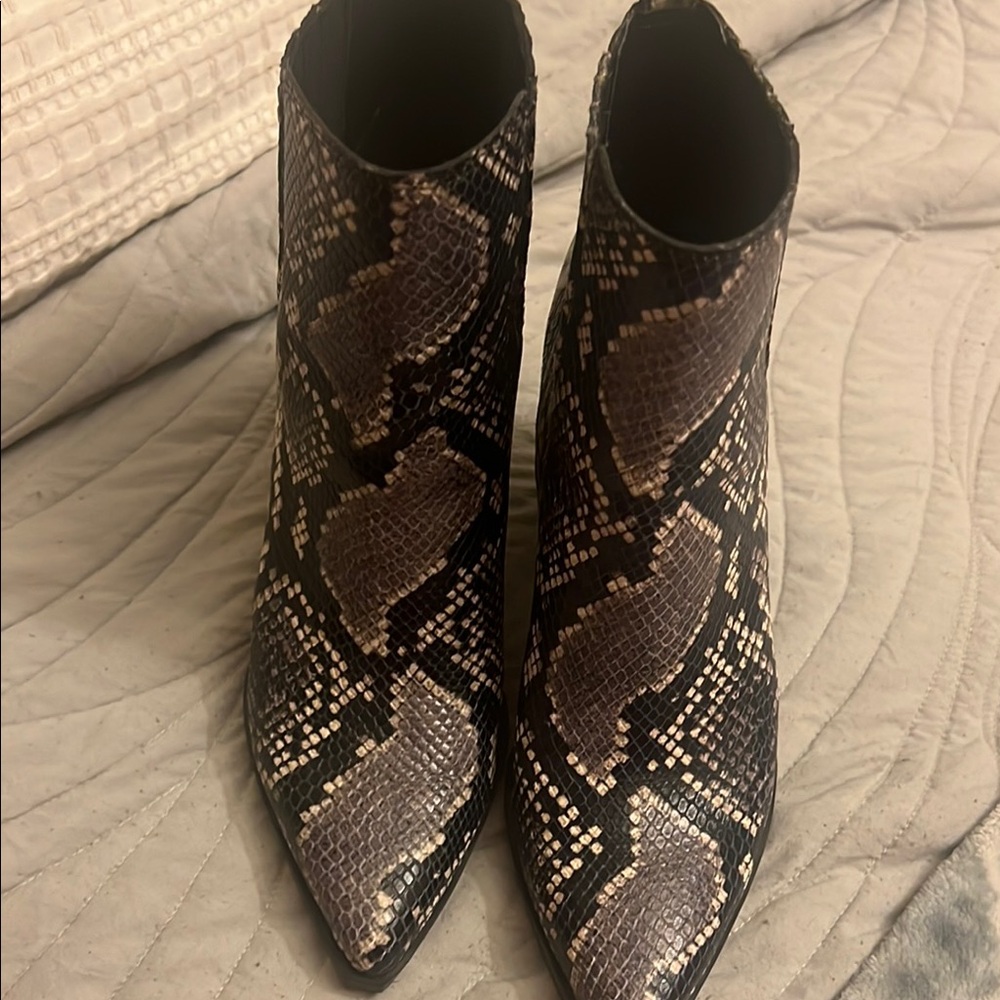 Snakeskin Ankle Boots